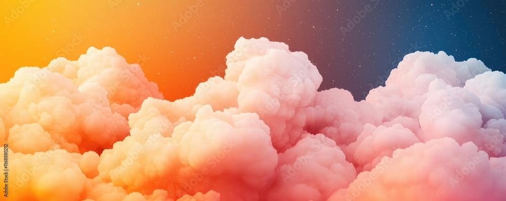 Poster galaxy abstract background concept. colorful clouds in a beautiful sky create an inspiring and seren