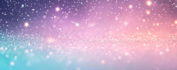 Galaxy abstract background concept. A vibrant gradient of colors with sparkling stars in a dreamy atmosphere.
