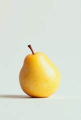 Vibrant Yellow Pear Isolated on a Soft Background Showcasing Its Smooth Skin and Natural Gloss Enhancing Its Fresh and Juicy Appeal for Culinary and Healthy Lifestyle Concepts