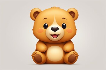 Obraz premium there is a brown teddy bear sitting on the ground with its mouth open