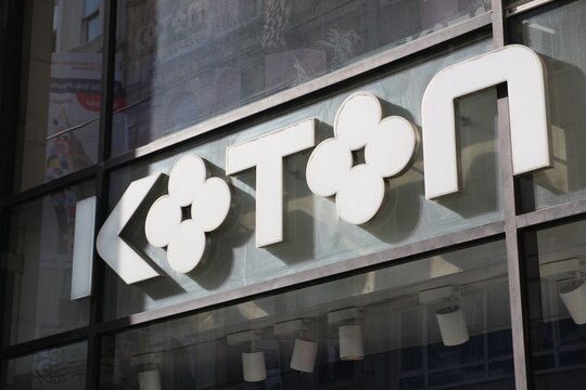 İstanbul,Turkey-Oct.5th 2024: Koton brand logo store sign 