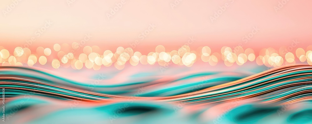Poster galaxy abstract background concept. soft waves gently undulating under a pastel sky, creating a sere