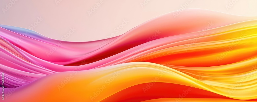 Poster burst abstract background idea. vibrant waves of color in pink, orange, and yellow create an abstrac