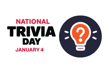 National Trivia Day vector illustration