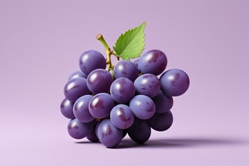there is a bunch of grapes with a leaf on top