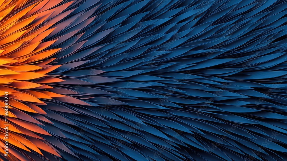 Poster burst abstract background idea. a vibrant abstract composition of orange and blue shapes creating dy