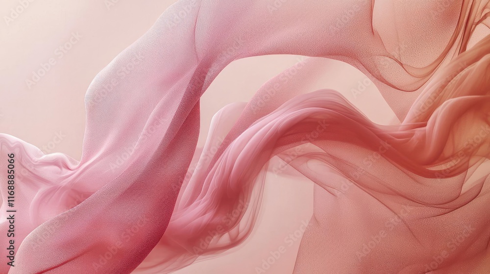 Poster Grungy abstract background concept. Soft flowing waves of pink fabric create an elegant and soothing abstract background.