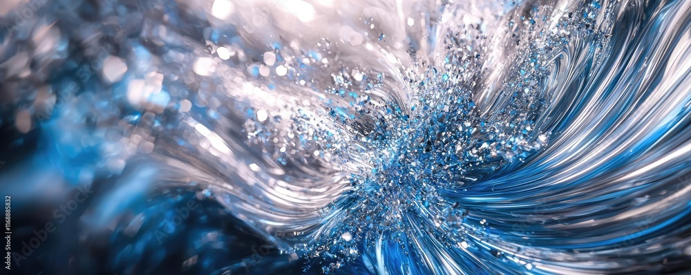 Poster burst abstract background idea. dynamic water splash showcasing beautiful blue tones and intricate m