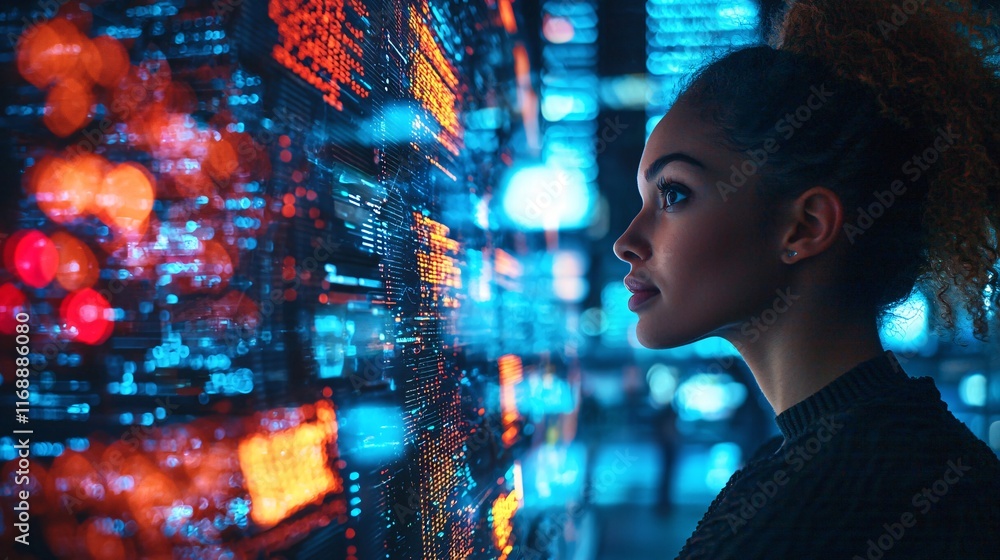 Aufkleber Business Smart Data Analytics Insights professionals collaborating over predictive analytics dashboards Stock Photo with side copy space