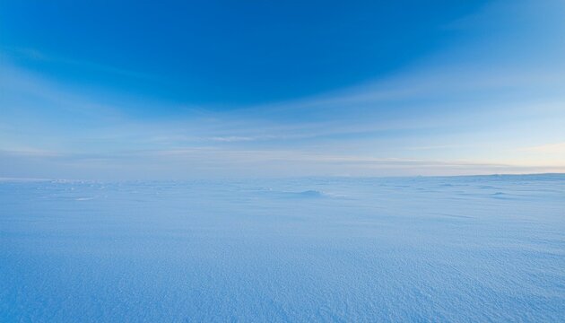 Scenery depicting clear skies, cold winds and sub-zero temperatures amidst the ice and snow of the Arctic