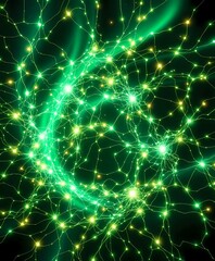 Radiant Neural Circuitry - Bioluminescent Data Visualization