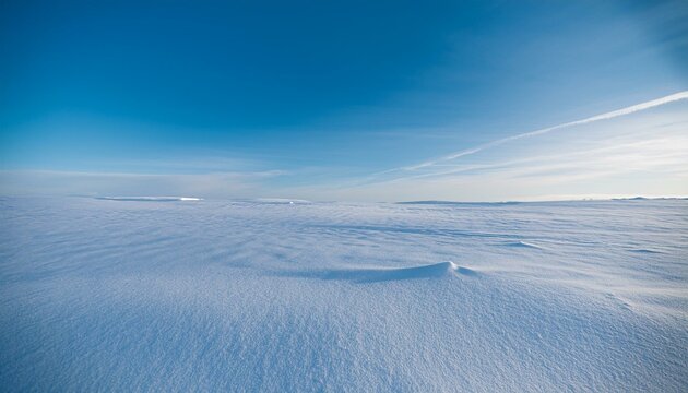 Scenery depicting clear skies, cold winds and sub-zero temperatures amidst the ice and snow of the Arctic