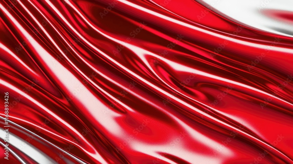 Poster burst abstract background idea. close-up of luxurious red silk fabric with smooth, flowing texture a