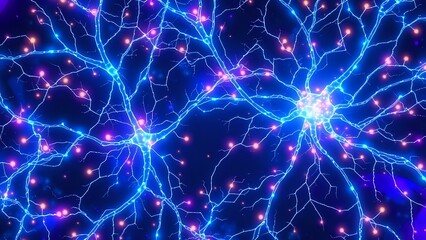 Cosmic Neural Network - Bioluminescent Constellation