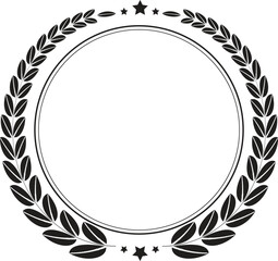 laurel wreath, winner award vector illustration. Branch of olive leaves of victory symbol, insignia emblem decoration design, triumph honor champion prize isolated on white