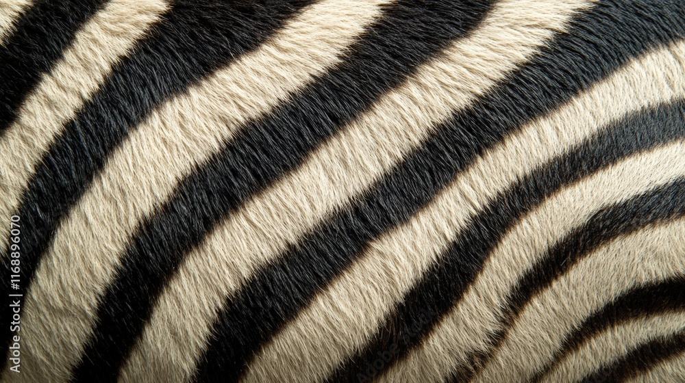 Aufkleber close-up capture of zebra hide with unique texture and pattern highlighting the natural chaos of str