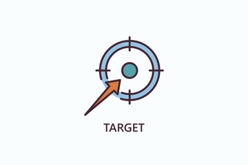Target Isolated Vector, Icon Or Logo Sign Symbol Illustration