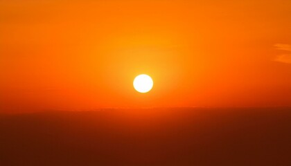 The point at which the temperature gradually drops in a bright orange sunset