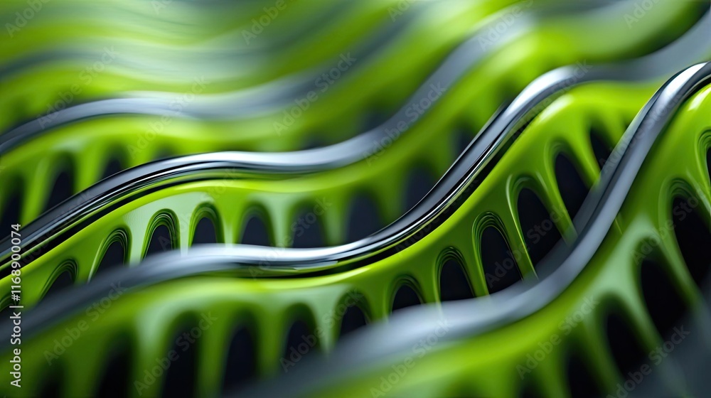 Poster grid abstract background idea. abstract waves in vibrant green, showcasing modern design elements an