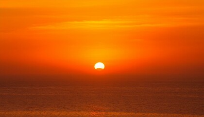 The point at which the temperature gradually drops in a bright orange sunset