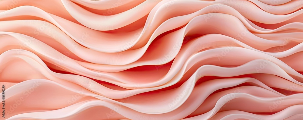 Poster velvet abstract background idea. textured waves in soft peach hues create a soothing visual experien