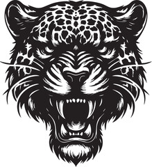 Wild Big Cat with Ferocious Expression
