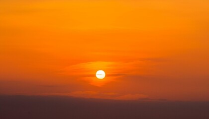 The point at which the temperature gradually drops in a bright orange sunset