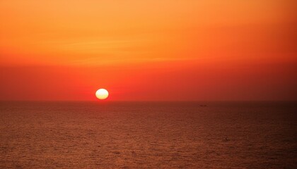 The point at which the temperature gradually drops in a bright orange sunset