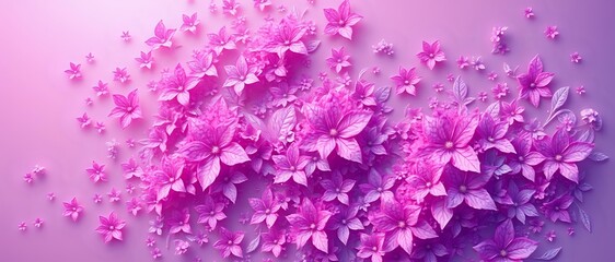 Fototapeta premium Vibrant Pink Floral Fractal Pattern