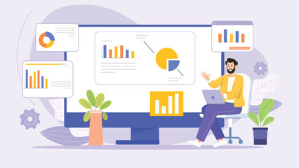 A modern illustration featuring seamless mobile payment solutions and online shopping experiences, perfect for e-commerce projects.