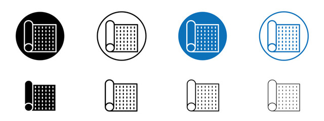 Sandpaper icons in black and blue colors