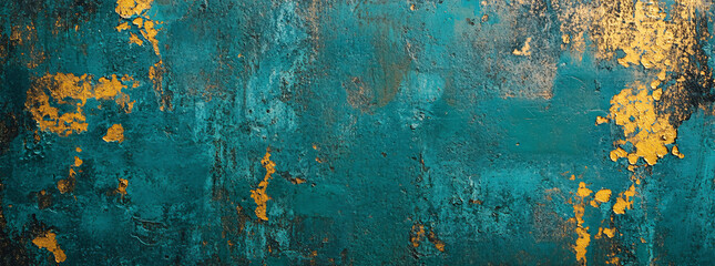 Oxidized metal texture with green and blue patina for an aged look
