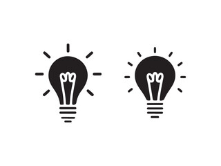light bulb idea concept vector silhouetee