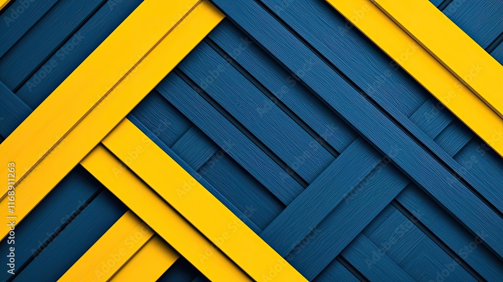 Poster grid abstract background idea. colorful geometric pattern showcasing blue and yellow intersecting li