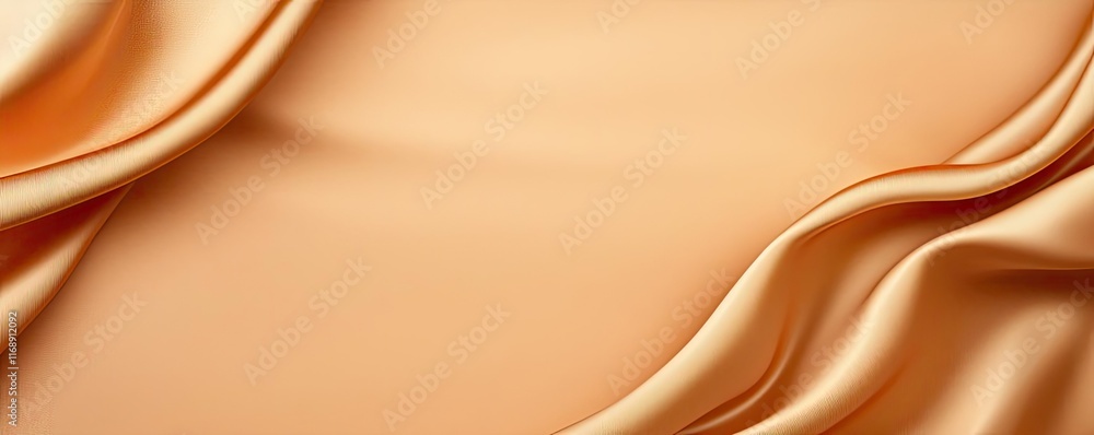 Poster velvet abstract background idea. elegant fabric texture with soft curves in a warm, golden shade for