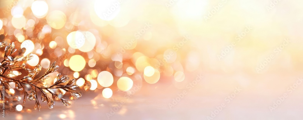 Poster velvet abstract background idea. a warm, glowing image with sparkling bokeh lights creating a festiv