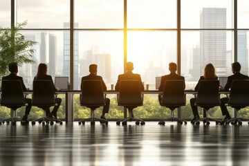 A business leader motivating their team with a compelling speech, driving action and collaboration in the workplace. A group of professionals engaged in a creative brainstorming session, sharing ideas