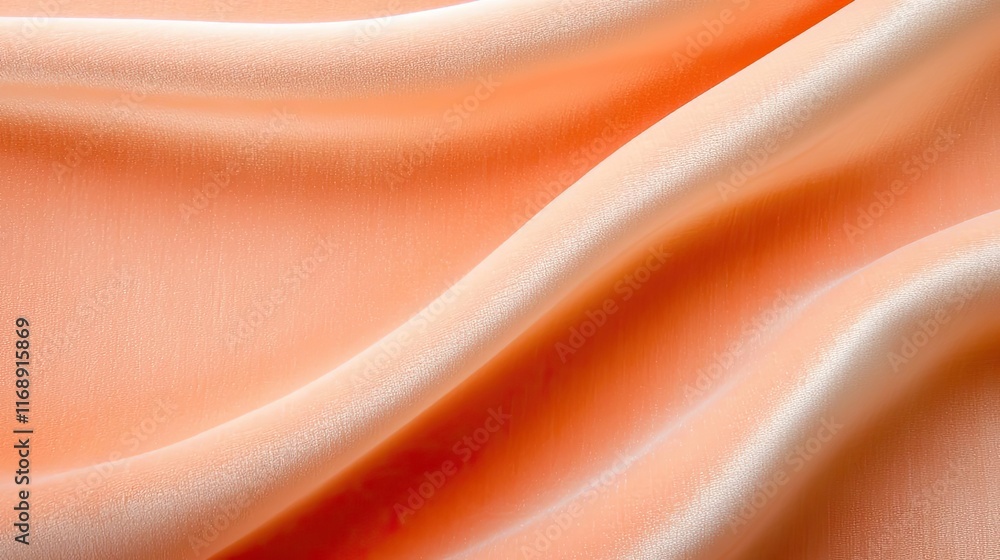 Poster velvet abstract background idea. soft silk fabric in gentle peach tones with elegant flowing texture