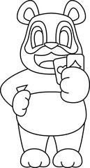 Panda Poker Poker cards Animal Vector Graphic Art Illustration