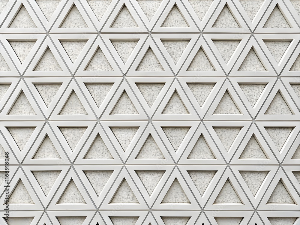 Poster geometric triangle pattern on a textured wall surface.