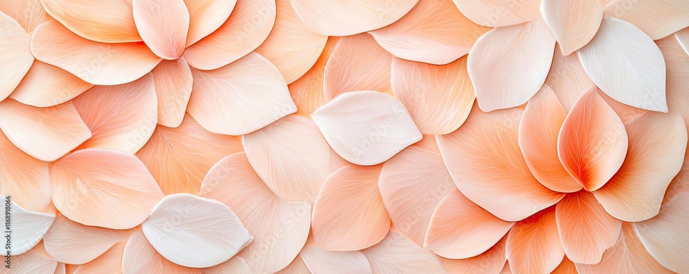 Poster mosaic abstract background idea. delicate floral petals in soft peach tones create a soothing and tr