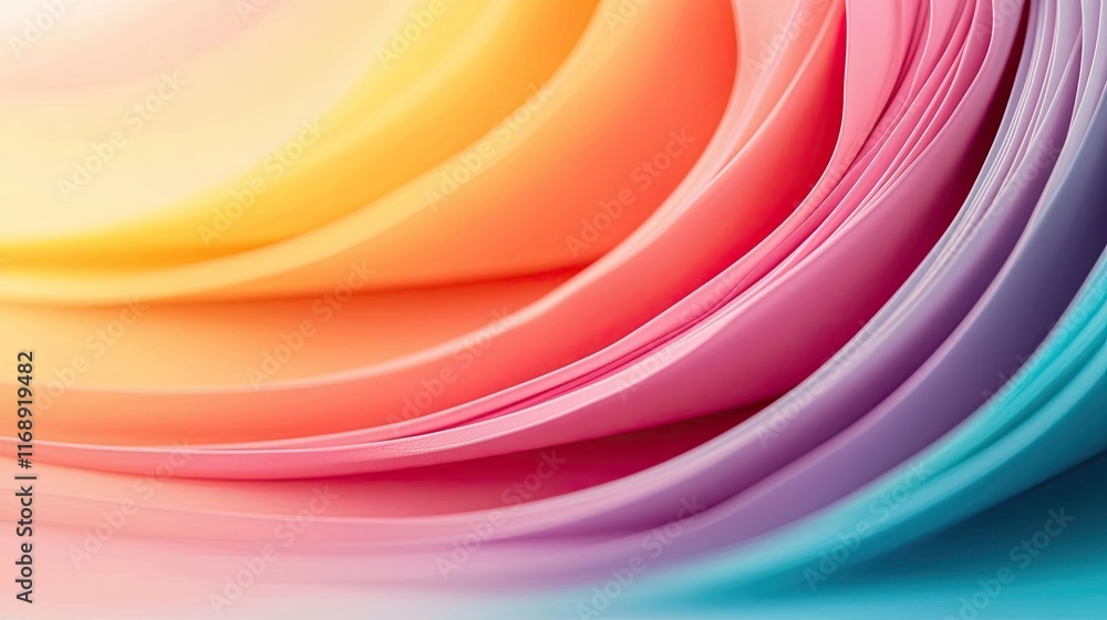 Poster ink abstract background concept. abstract colorful waves blending smoothly in vibrant hues and gradi