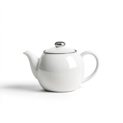 Obraz premium Teapot with a minimalist design, displayed isolated on a white background, kitchen product mockup