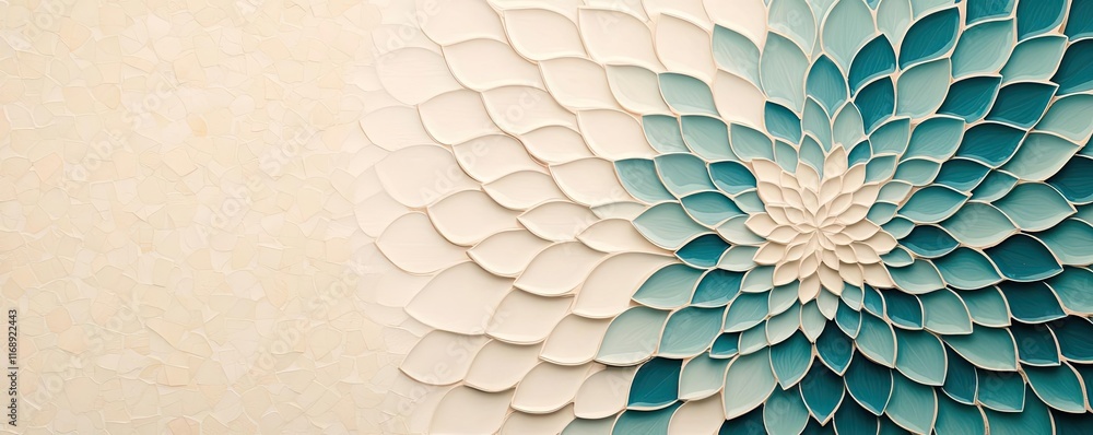Poster mosaic abstract background idea. beautiful abstract flower petals in soft pastel colors creating a s