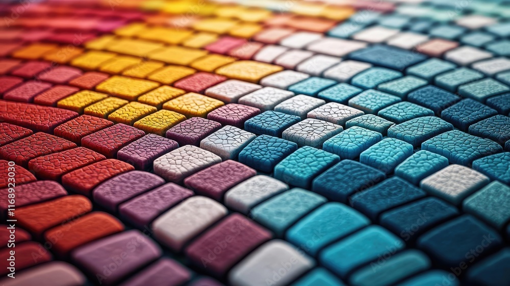 Poster mosaic abstract background idea. vibrant mosaic pattern showcasing a blend of colors and textures in