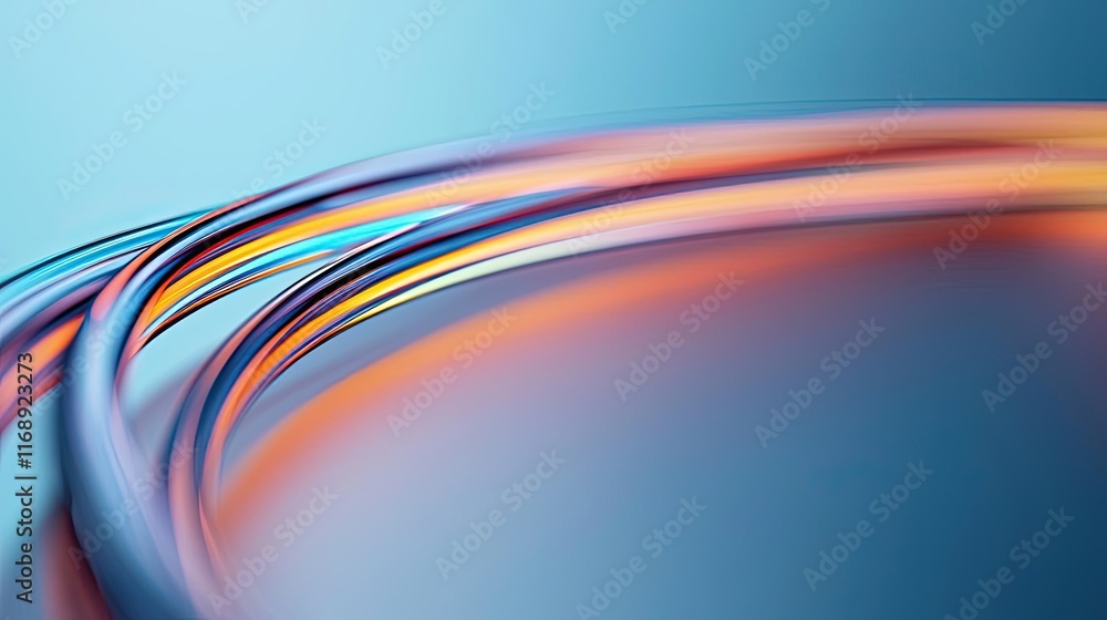 Poster rainbow abstract background concept. abstract close-up of colorful wires, showcasing modern technolo