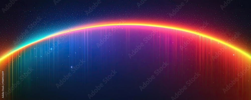 Poster rainbow abstract background concept. a vibrant spectrum of colors creating a stunning light effect o