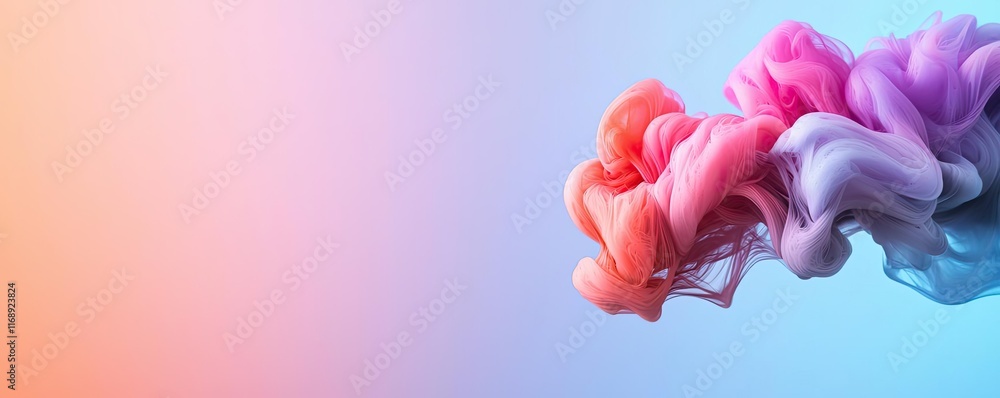 Poster ink abstract background concept. colorful smoke swirl creating a vibrant and dynamic abstract backgr