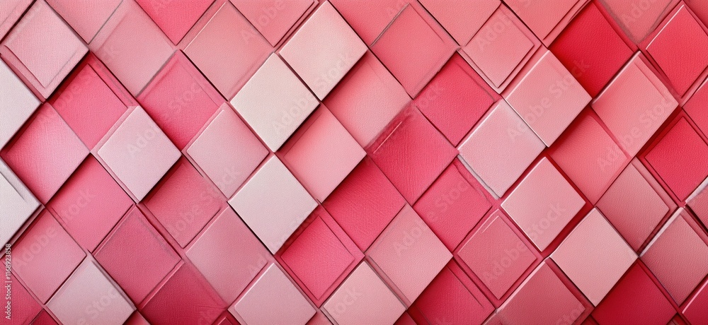 Poster textured pink diamond pattern with varying shades and depth, creating a visually striking and modern