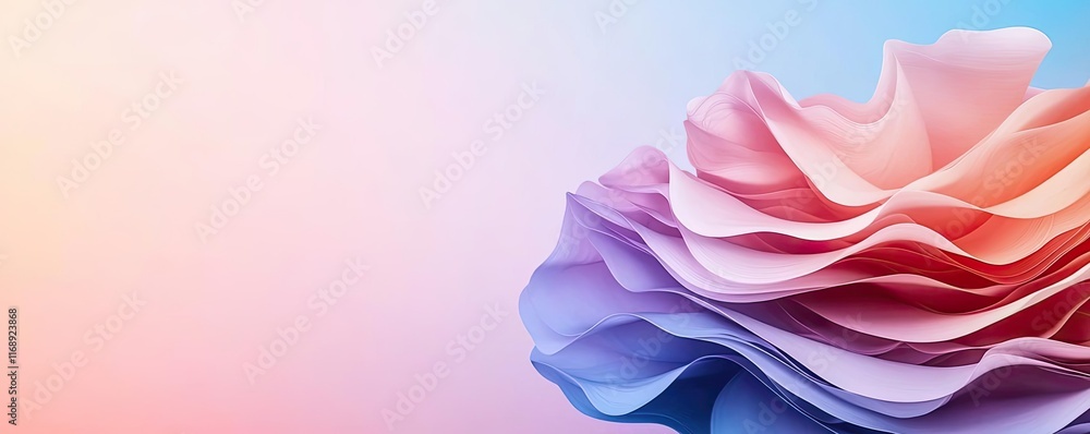 Poster ink abstract background concept. a colorful abstract wave of layered petals creating a vibrant artis